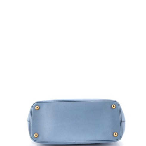 Double Zip Lux Tote Saffiano Leather Small