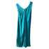 Women's Jason Wu V-Neck Midi Sleeveless Dress in Turquoise Polyester