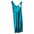 Women's Jason Wu V-Neck Midi Sleeveless Dress in Turquoise Polyester