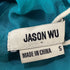 Women's Jason Wu V-Neck Midi Sleeveless Dress in Turquoise Polyester