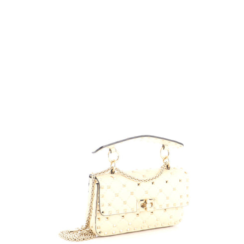 Rockstud Spike Flap Bag Quilted Leather Small