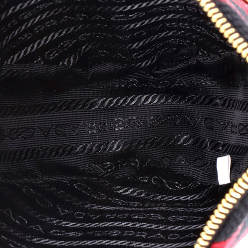 Symbole Triangle Bag Leather and Jacquard Mini