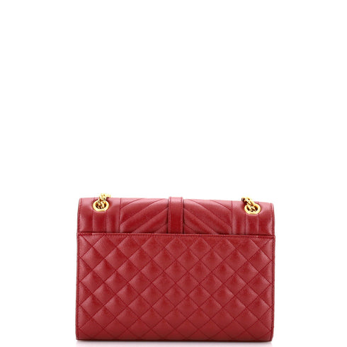 Classic Monogram Envelope Satchel Mixed Matelasse Leather Medium