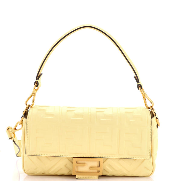 Baguette NM Bag Zucca Embossed Leather Medium