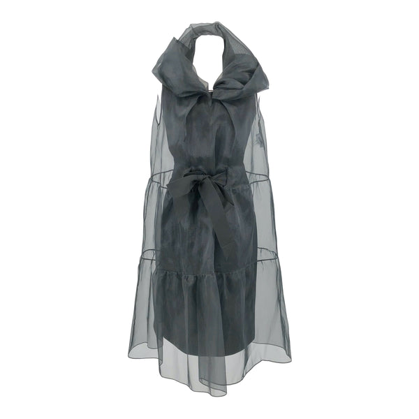 Women's Moschino shift dress with black tulle overlay