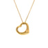 Elsa Peretti Open Heart 5 Diamonds Pendant Necklace 18K Yellow Gold with Diamonds 11mm