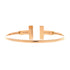 T Wire Bracelet 18K Rose Gold Wide