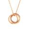 Trinity Pendant Necklace 18K Rose Gold with Pave Pink Sapphires