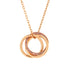 Trinity Pendant Necklace 18K Rose Gold with Pave Pink Sapphires