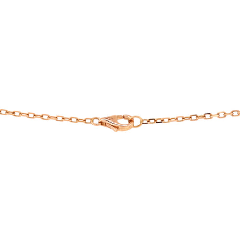 Trinity Pendant Necklace 18K Rose Gold with Pave Pink Sapphires