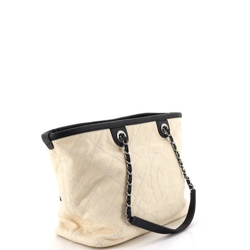 CC Daily Shopping Tote Quilted Caviar Small