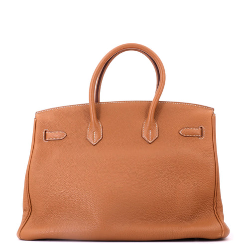 Birkin Handbag Gold Togo with Palladium Hardware 35