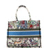 Book Tote Embroidered Canvas Medium