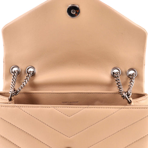 Loulou Shoulder Bag Matelasse Chevron Leather Small