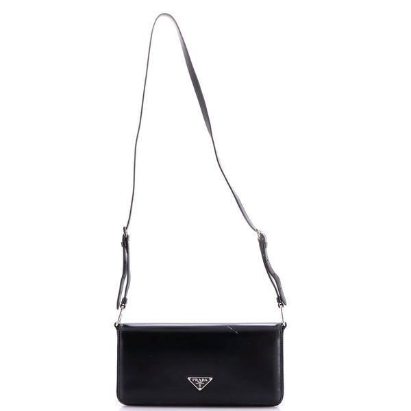 Femme Flap Shoulder Bag Spazzolato Leather
