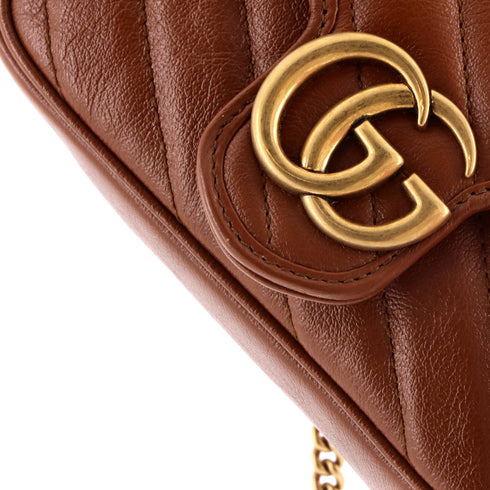 GG Marmont Flap Bag Diagonal Quilted Leather Super Mini
