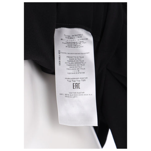 Women's Etro V-Neck Long Sleeve Blouse in Black Viscose