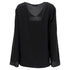 Women's Etro V-Neck Long Sleeve Blouse in Black Viscose