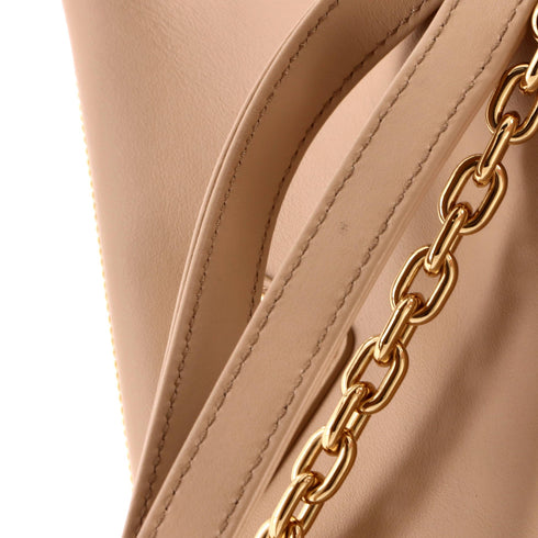 Double Symbole Triangle Bag Leather and Jacquard Mini