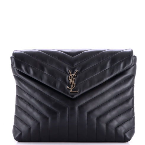 LouLou Document Clutch Matelasse Chevron Leather