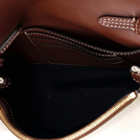 Hackberry Shoulder Bag Canvas with Leather Small
