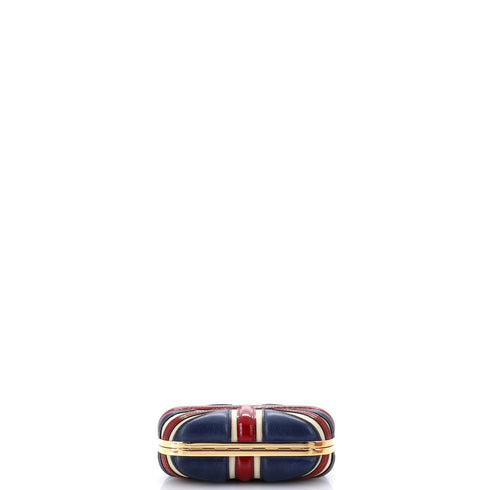 Britannia Skull Box Clutch Leather Small