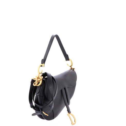 Saddle Handbag with Strap Leather Medium