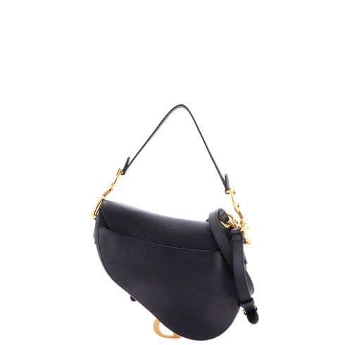 Saddle Handbag with Strap Leather Medium