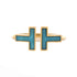 T Wire Ring 18K Yellow Gold with Turquoise