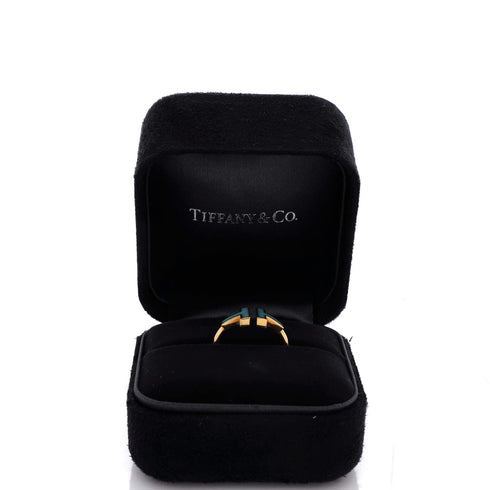 T Wire Ring 18K Yellow Gold with Turquoise