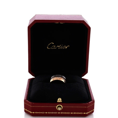 Love Band 3 Ring Set 18K Rose Gold, Diamonds and Ceramic