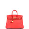Birkin Handbag Rouge Tomate Swift with Gold Hardware 25