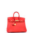 Birkin Handbag Rouge Tomate Swift with Gold Hardware 25
