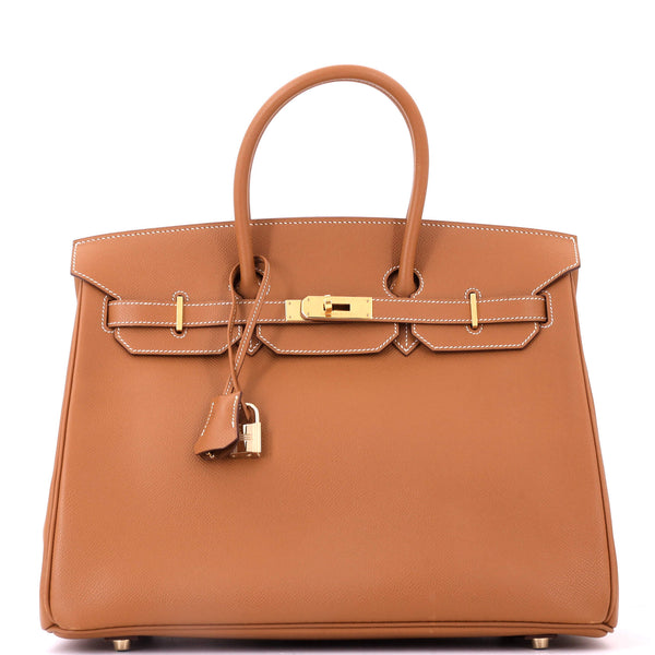 Birkin Handbag Gold Epsom with Gold Hardware 35