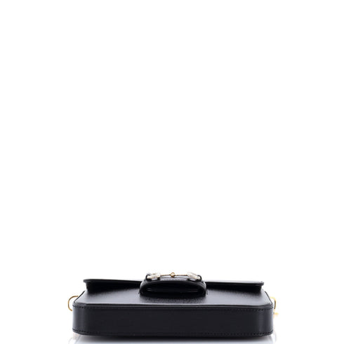 Horsebit 1955 Shoulder Bag Leather with Crystal Detail Mini