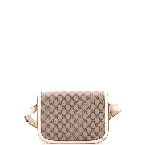 Horsebit 1955 Shoulder Bag GG Coated Canvas with Leather Small