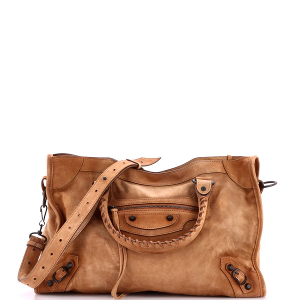 City Classic Studs Bag Suede Medium