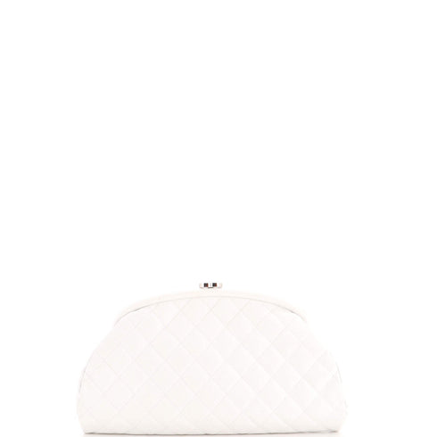 Timeless Clutch Quilted Caviar