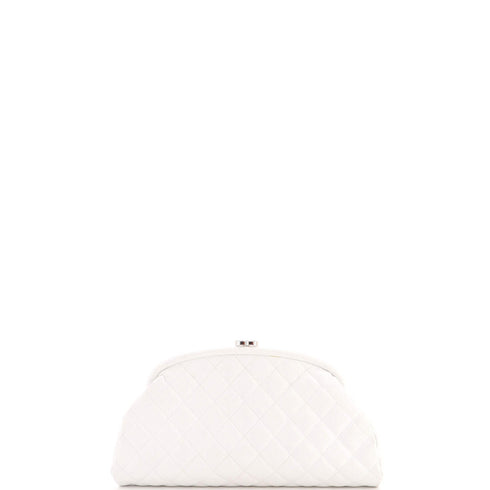Timeless Clutch Quilted Caviar