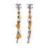 CC Clover and Heart Dangle Earrings Metal and Faux Pearls