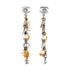 CC Clover and Heart Dangle Earrings Metal and Faux Pearls