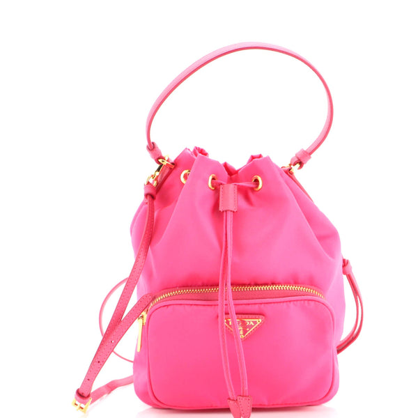 Drawstring Bucket Bag Tessuto Small