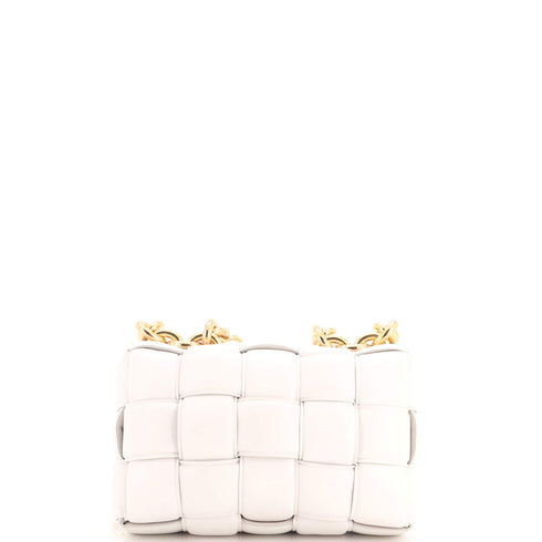 Cassette Chain Crossbody Bag Padded Maxi Intrecciato Leather