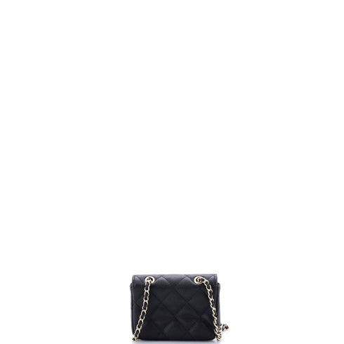 Classic Flap Chain Belt Bag Quilted Caviar Mini