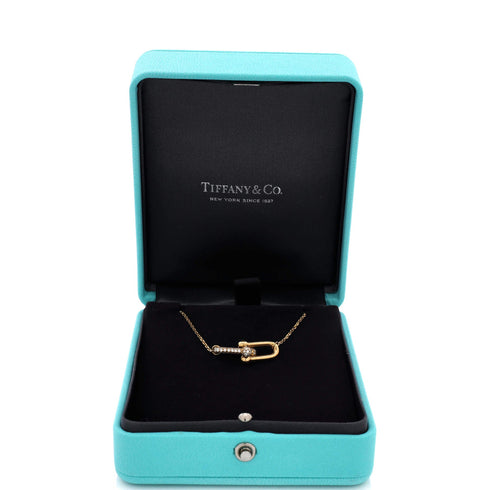 HardWear Double Link Pendant Necklace 18K Yellow Gold with Diamonds Small