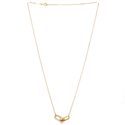 HardWear Double Link Pendant Necklace 18K Yellow Gold with Diamonds Small