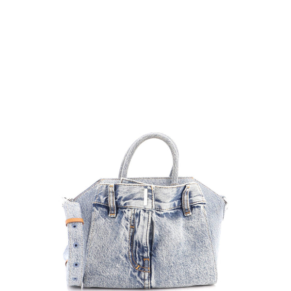 Antigona Lock Boyfriend Bag Denim Mini