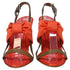 Women's Moschino Cheap and Chic Bow Detail Sandals in Orange Satin