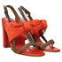 Women's Moschino Cheap and Chic Bow Detail Sandals in Orange Satin