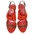 Women's Moschino Cheap and Chic Bow Detail Sandals in Orange Satin